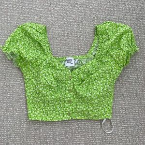 princess polly laguna top, green